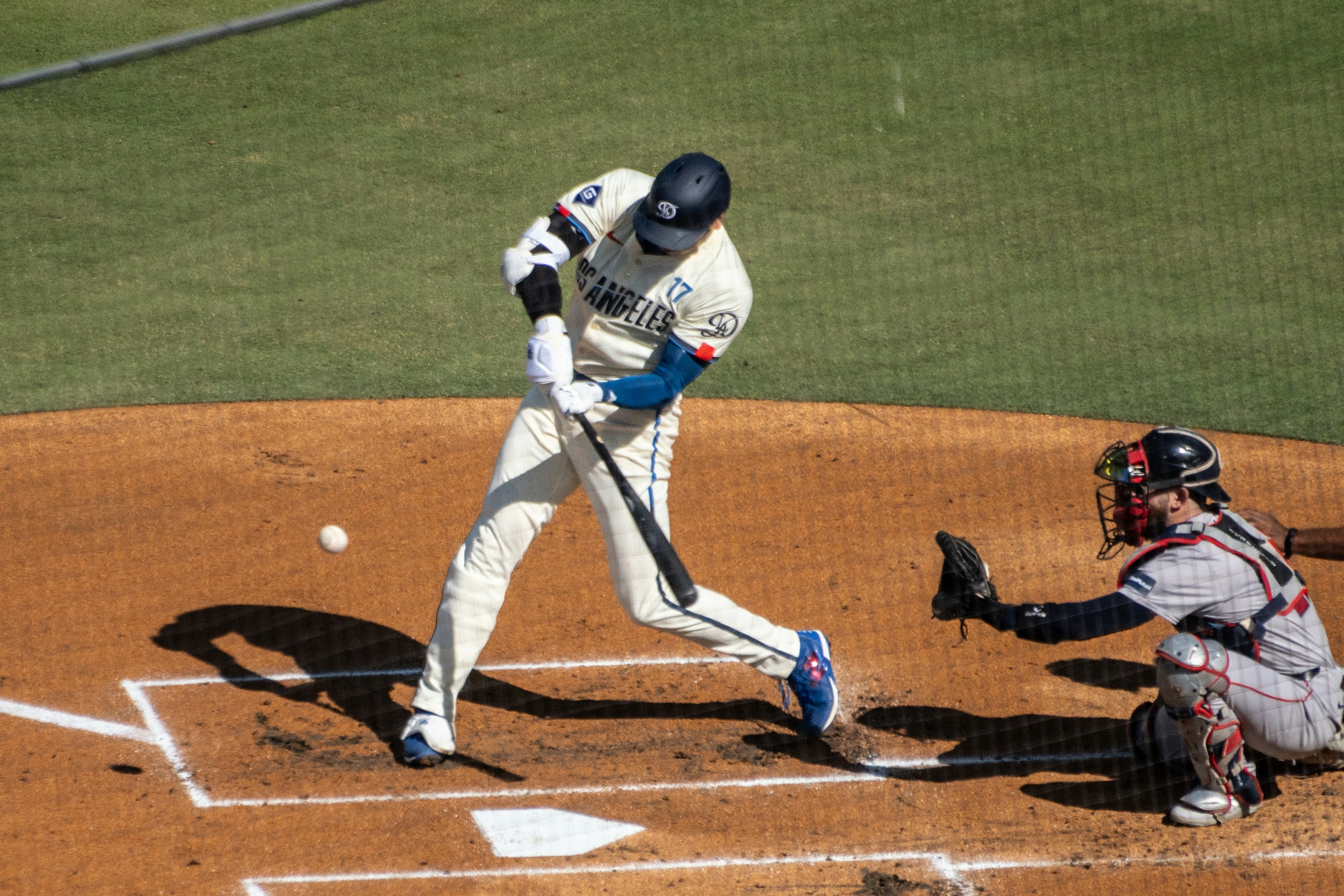 A baseball game in progress